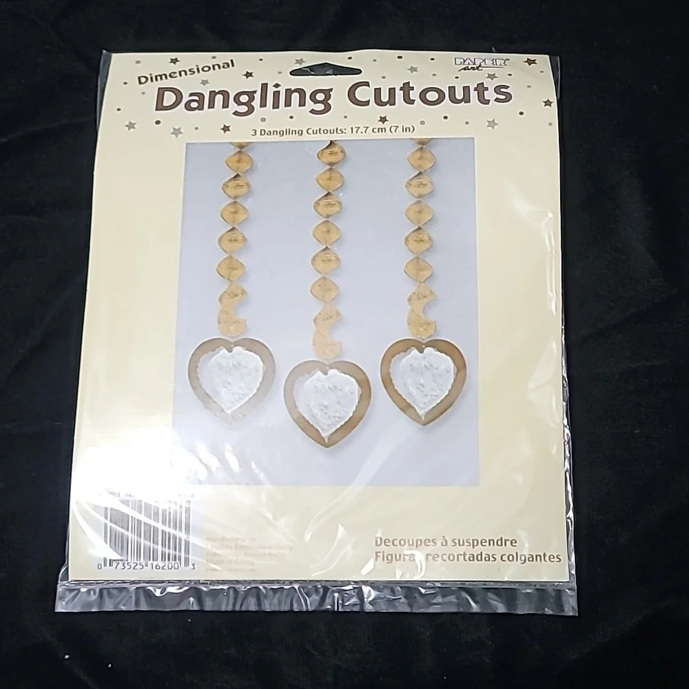 Dimensional Dangling Cutouts‎ x3 Wedding Bridal Shower Wedding Decoration 7